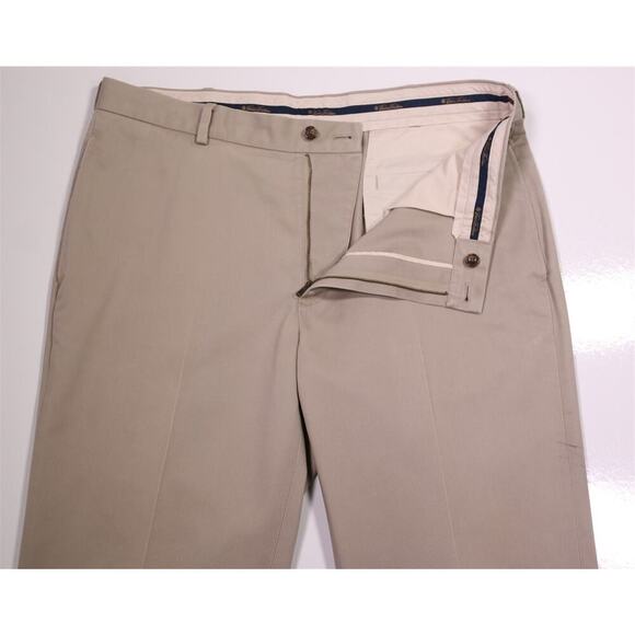 Brooks Brothers Advantage Chino * Lot of 2 * Khaki Flat Front Cotton Pants 38x30 - Picture 6 of 15
